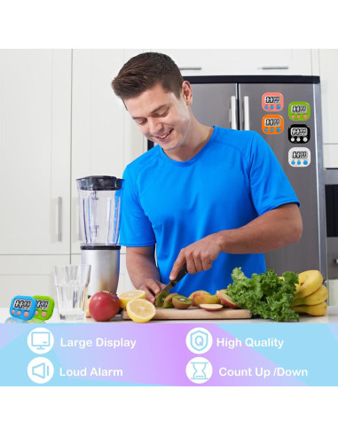 54 Temporizadores de Cocina Liubeili con Soporte Magnético