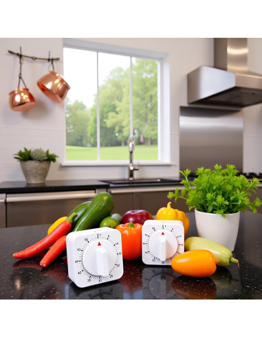 Temporizador Mecánico de Cocina Jowxsx 60 Minutos Blanco