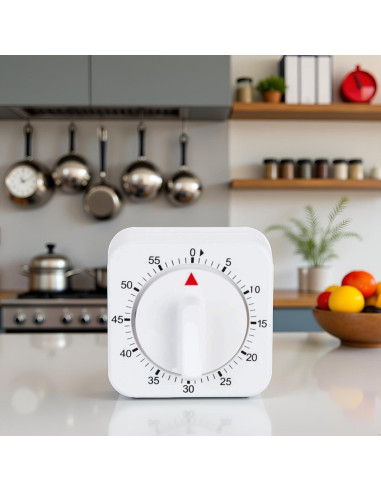 Temporizador Mecánico de Cocina Jowxsx 60 Minutos Blanco