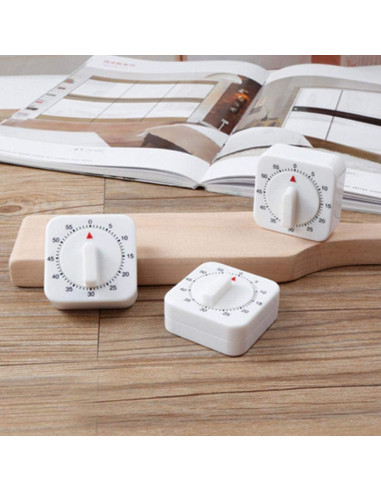 Temporizador Mecánico de Cocina Jowxsx 60 Minutos Blanco