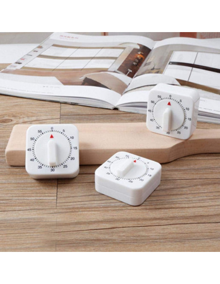 Temporizador Mecánico de Cocina Jowxsx 60 Minutos Blanco