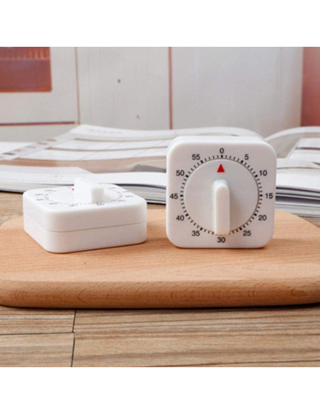 Temporizador Mecánico de Cocina Jowxsx 60 Minutos Blanco