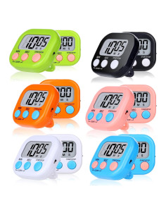 Temporizador de Cocina Digital 12 Piezas Magnético Multicolor