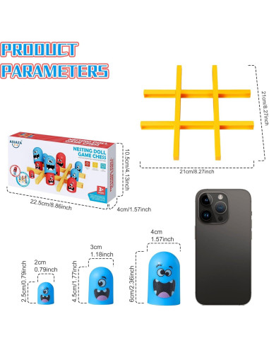 Juego de Mesa Tic Tac Toe LEJIAXING para 2 Jugadores