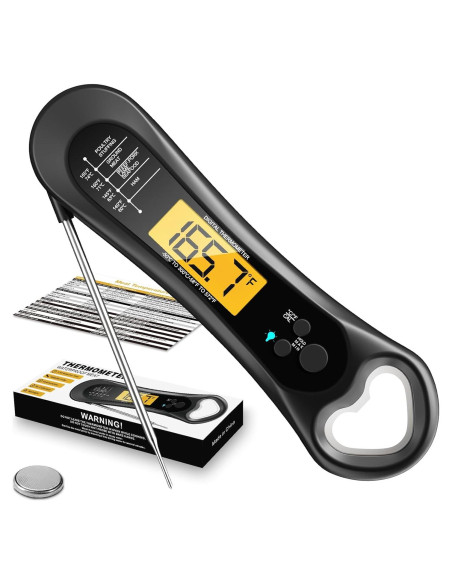 Termómetro Digital de Carne Biison D2 con Abrebotellas y Retroiluminación