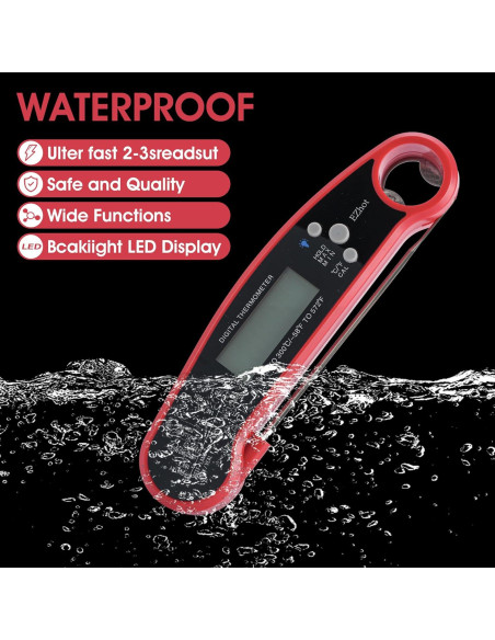 Termómetro Digital de Cocina EZhot - Lectura Instantánea, Impermeable