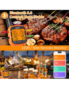 Termómetro Digital Inalámbrico de Carne Shenzhen ZF-155 LCD 2