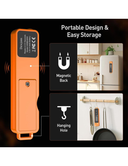 Termómetro Digital de Carne Hongkang Mandarina IP67 0.6s