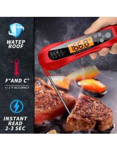 Termómetro Digital de Carne NIUTA HD-AAA, Impermeable, Rápido 2