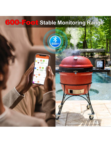 Termómetro Digital Inalámbrico Babik IP-61 con 2 Probes y Bluetooth