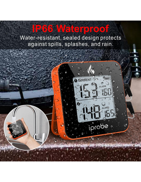 Termómetro Digital Inalámbrico Babik IP-61 con 2 Probes y Bluetooth