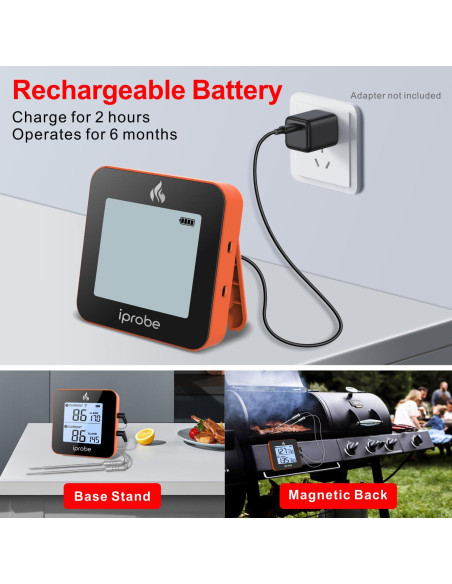 Termómetro Digital Inalámbrico Babik IP-61 con 2 Probes y Bluetooth