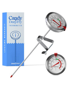 Termómetro de Caramelo Craft911 con Clip - Acero Inoxidable