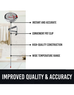 Termómetro de Caramelo Craft911 con Clip - Acero Inoxidable 2