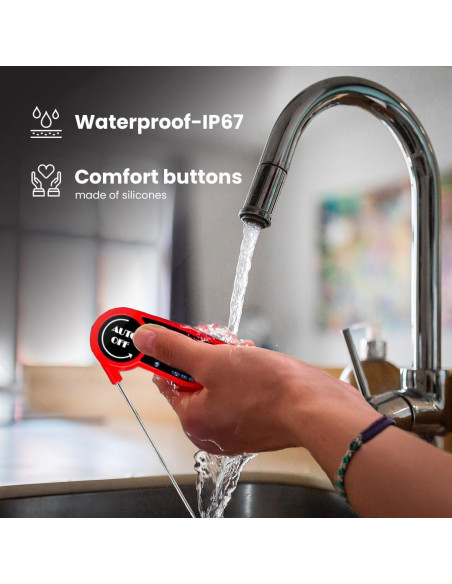 Termómetro Digital de Carne Morning Star MS-250, 11.9 cm, IP67