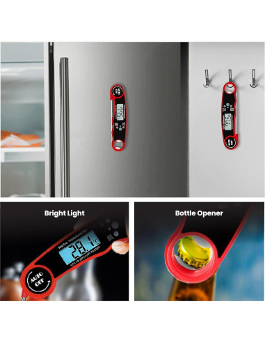 Termómetro Digital de Carne Morning Star MS-250, 11.9 cm, IP67