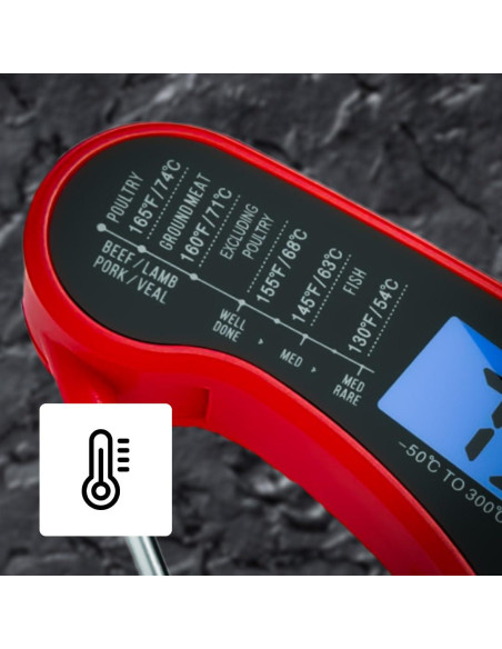 Termómetro Digital de Carne Morning Star MS-250, 11.9 cm, IP67