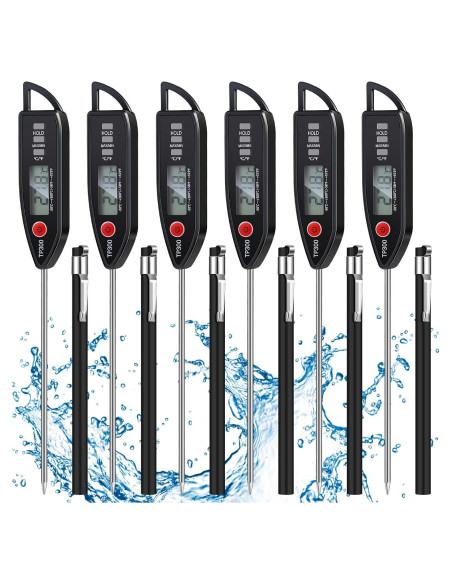 Set de 6 Termómetros Digitales de Cocina Copkim - Impermeables