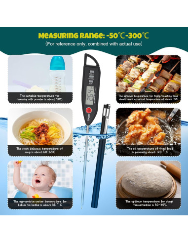 Set de 6 Termómetros Digitales de Cocina Copkim - Impermeables