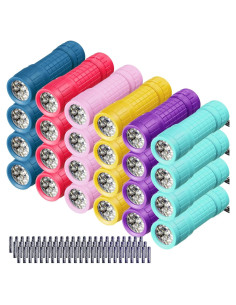 Juego de 24 Linternas Mini Coloridas Rossesay con Baterías