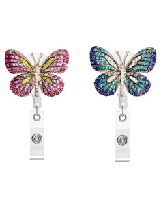 Portadores de Insignia Retráctiles WLngtv con Diseño Mariposa
