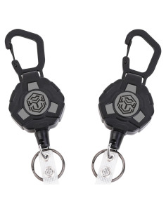 Paquete de 2 llaveros retráctiles Chambom 81.3 cm acero