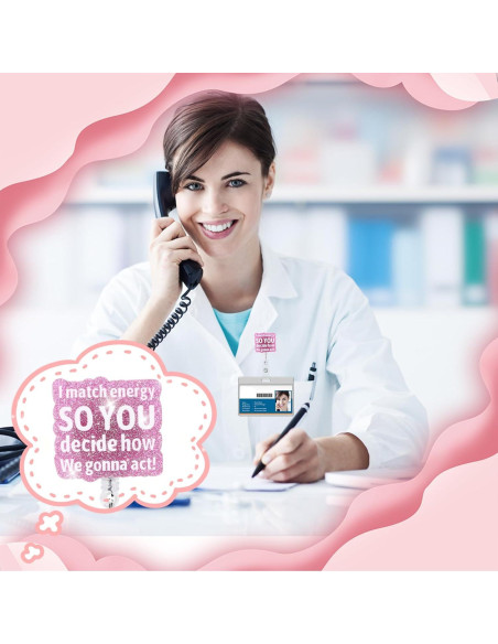 Soporte Retráctil para Insignias Namifin Rosa Brillante