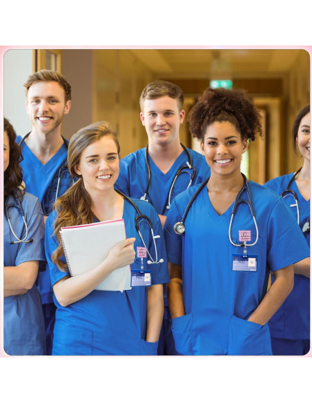 Soporte Retráctil para Insignias Namifin Rosa Brillante