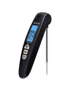 Termómetro Digital de Cocina Taylor 9867 Plegable Negro