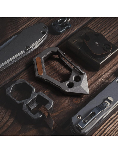 Multiherramienta EDC KeyUnity KU02 de Titanio 7 en 1