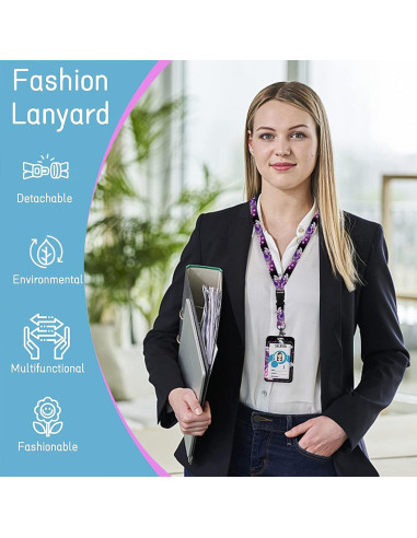 Cinta para Insignias Retráctil BILLTEFUL Mariposa Púrpura