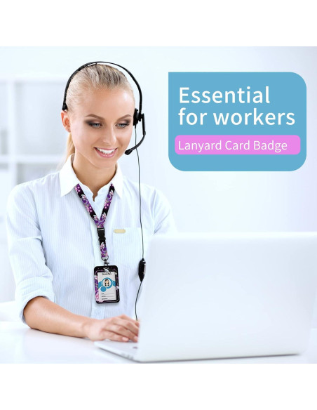 Cinta para Insignias Retráctil BILLTEFUL Mariposa Púrpura