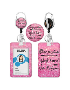 Porta Insignia Retráctil Lebrocoli con Clip y Diseño Positivo