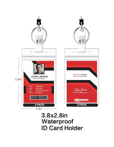 Paquete de 2 Carretes Retráctiles Qinsuee con Soportes y Anillos