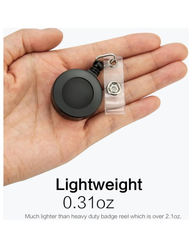 Paquete de 2 Carretes Retráctiles Qinsuee con Soportes y Anillos