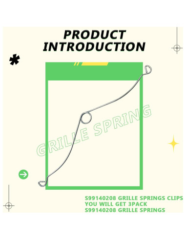 Clips de Resorte Broan Nutone S99140208 - Paquete de 3