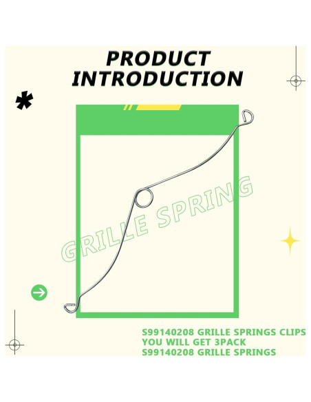 Clips de Resorte Broan Nutone S99140208 - Paquete de 3