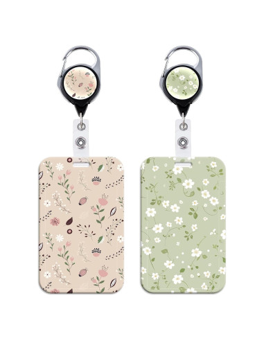 Paquete de 2 Sujetadores de Insignias DMLSKY con Clip Retráctil