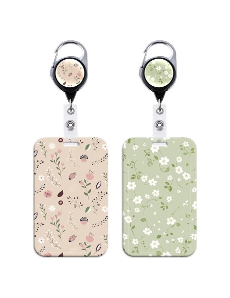 Paquete de 2 Sujetadores de Insignias DMLSKY con Clip Retráctil