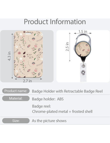 Paquete de 2 Sujetadores de Insignias DMLSKY con Clip Retráctil