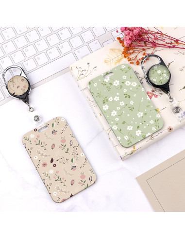 Paquete de 2 Sujetadores de Insignias DMLSKY con Clip Retráctil