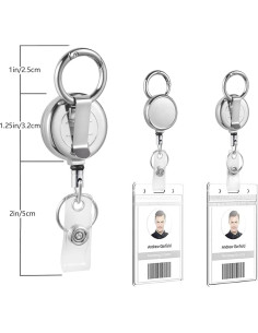 Paquete de 2 Sujetadores de Insignias FadyRaye Metal 10cm 2