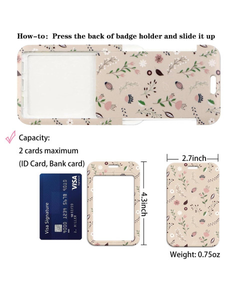 Paquete de 2 Sujetadores de Insignias DMLSKY con Clip Retráctil