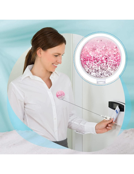 Porta Credencial Retráctil Yecitona con Clip Cocodrilo Cristal Porta Credencial Retráctil Yecitona con Clip Cocodrilo Cristal