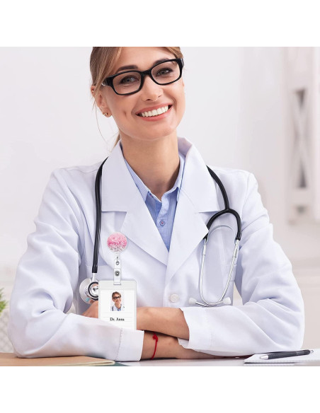 Porta Credencial Retráctil Yecitona con Clip Cocodrilo Cristal Porta Credencial Retráctil Yecitona con Clip Cocodrilo Cristal