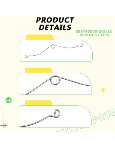 Clips de Resorte Broan Nutone S99140208 - Paquete de 3