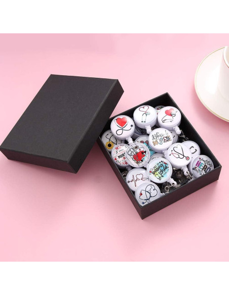 18 Portatarjetas Retráctiles Coeufuedy con Clip de Cocodrilo