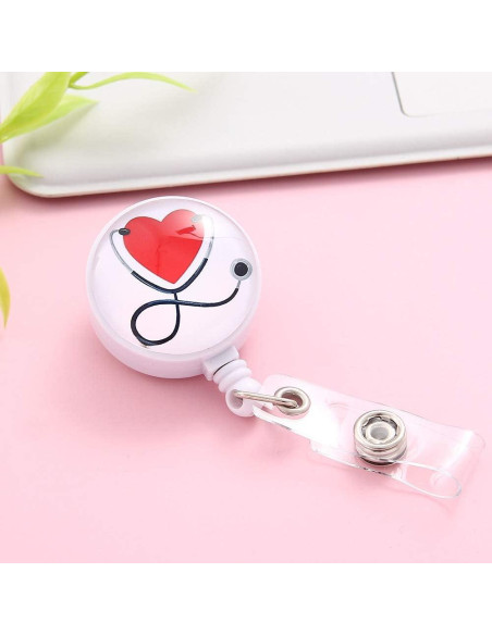 18 Portatarjetas Retráctiles Coeufuedy con Clip de Cocodrilo