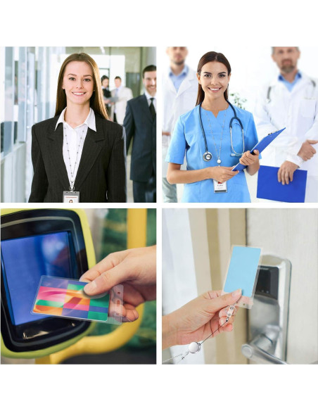 Cinta identificadora retráctil Vzrflee con 2 soportes oro