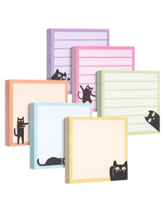 Notas Adhesivas Mr. Pen Gato Negro, 6 Blocs, 480 Hojas